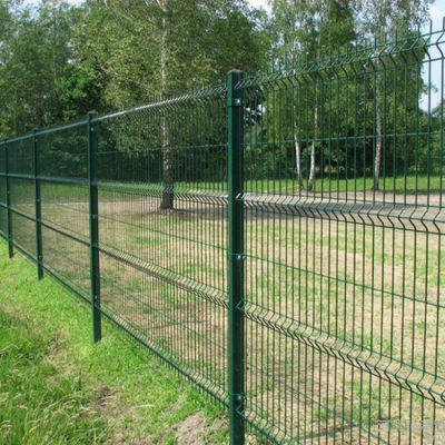 PVC Coated Galvanized Steel 3D Curved Fence with Anti-Climb Design Welded Wire Mesh Panels