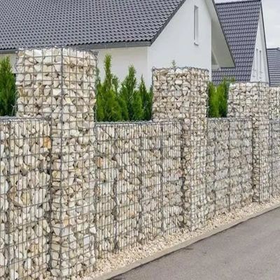 2.7mm Galvanisierter Gabionkorb Größe 2x1x1m 1,5x1x1m mit Zellgröße 8x10cm Gewebtes Gabion Mesh