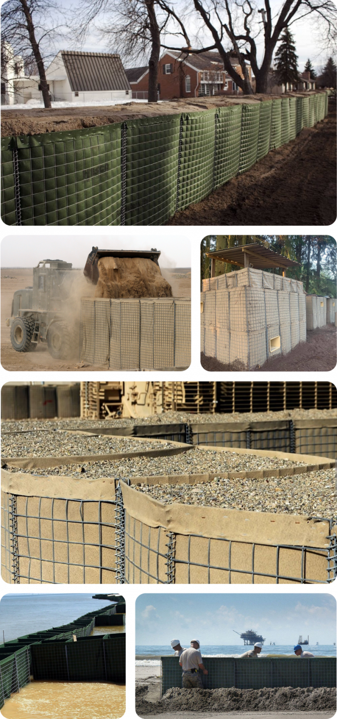 Schwergewicht Mil1 Mil7 Hesco Bastion Barrier Sands&auml;cke Hexagonal Loch 5