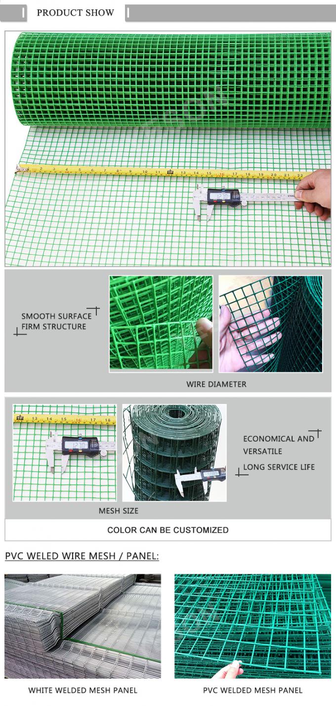 0.5mm-14mm Kunststoff PVC Schwei&szlig;drahtmasch Rollen Dauerhafte Haustier K&auml;fig Drahtmasch 1