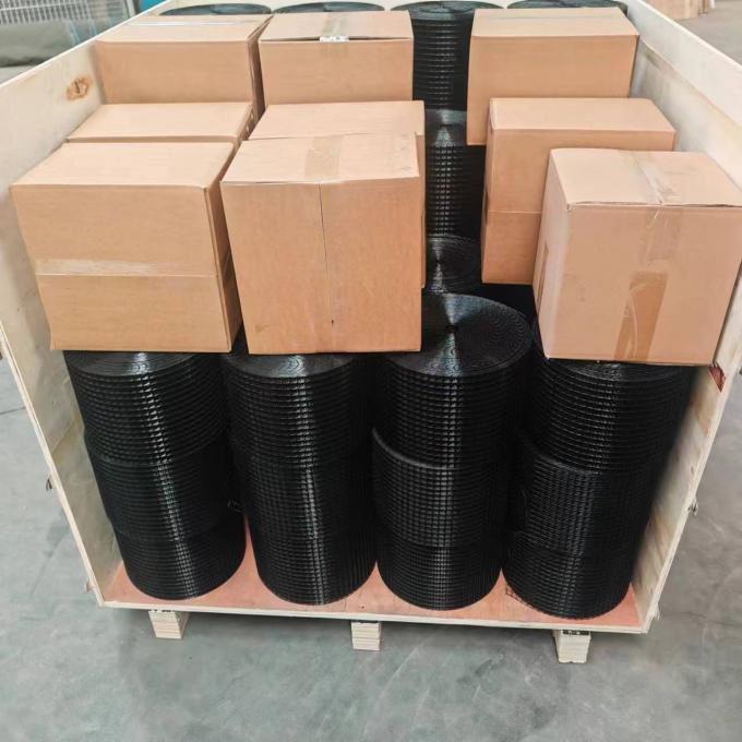 Schwarz PVC beschichtet Schwei&szlig;drahtzaun Quadrat 1/2 Galvanisiertes Schwei&szlig;drahtnetz in Rollen 12