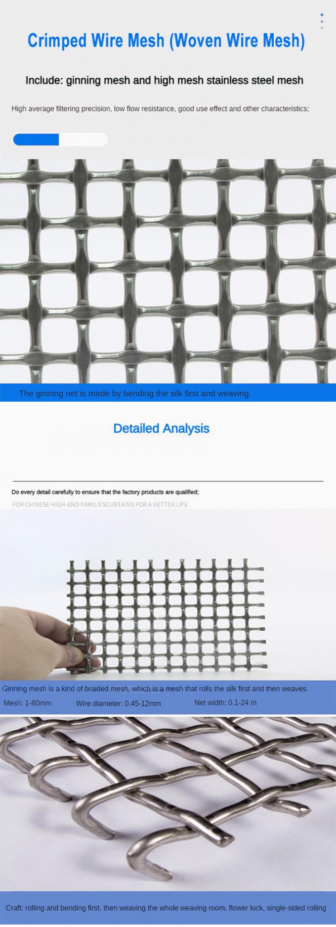 Professional crimped woven wire mesh product展示