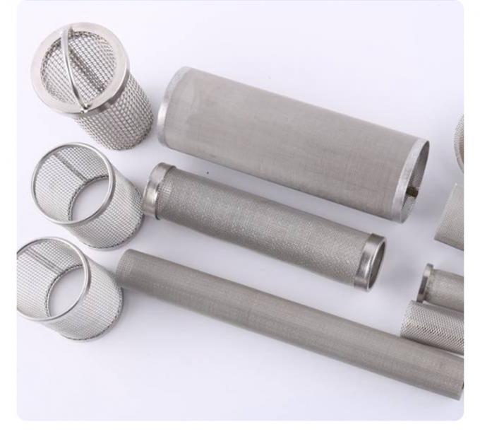 Food Grade Stainless Steel Filters 25 50 60 Micron Cylinder Mesh Tube